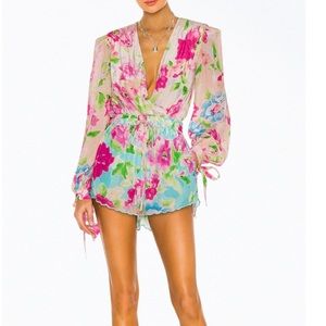 Revolve Rococo Sand Alora Bodysuit